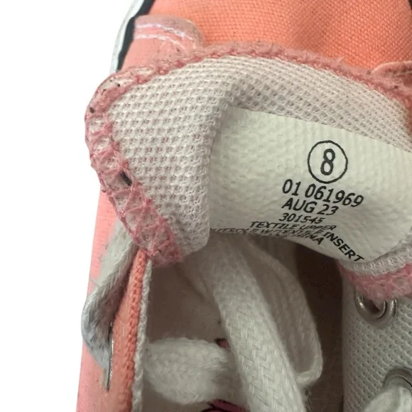 Peanuts Low Top Kids Canvas Shoes Pink Girls Size 8 Excellent User Condition EU - Picture 5 of 5